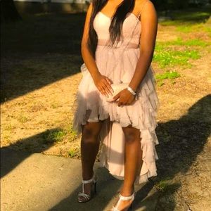 HighLow glitter pink dress